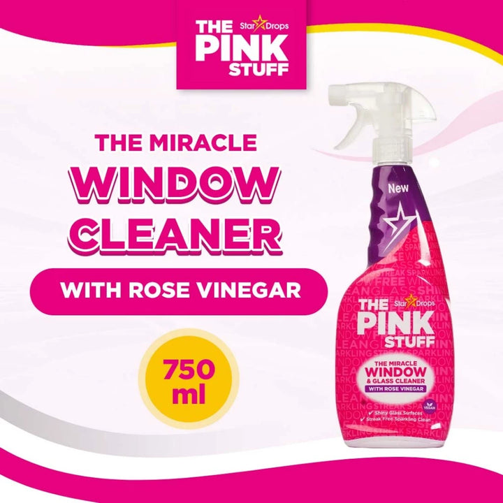The Pink Stuff The Miracle Window Cleaner with Rose Vinegar