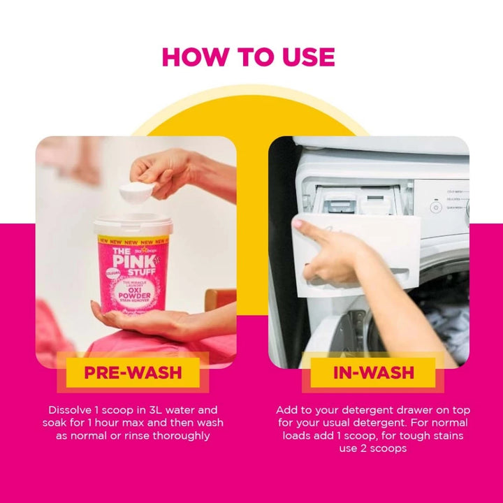 The Pink Stuff The Miracle Laundry OXI Powder Stain Remover for Colours