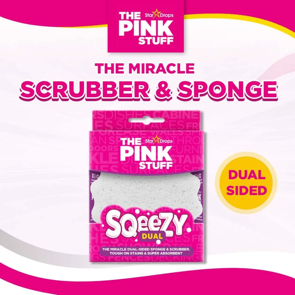 The Pink Stuff Sqeezy Dual Sided Sponge & Scrubber
