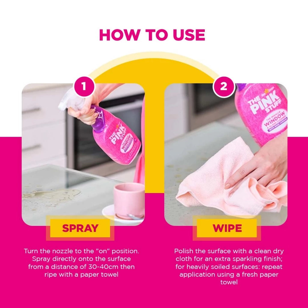 The Pink Stuff The Miracle Window Cleaner with Rose Vinegar