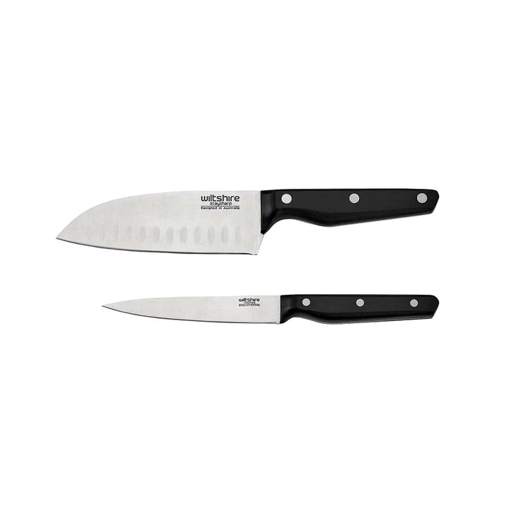 Wiltshire Staysharp Triple Rivet Duo Set Santoku & Utility Knife 2 Piece