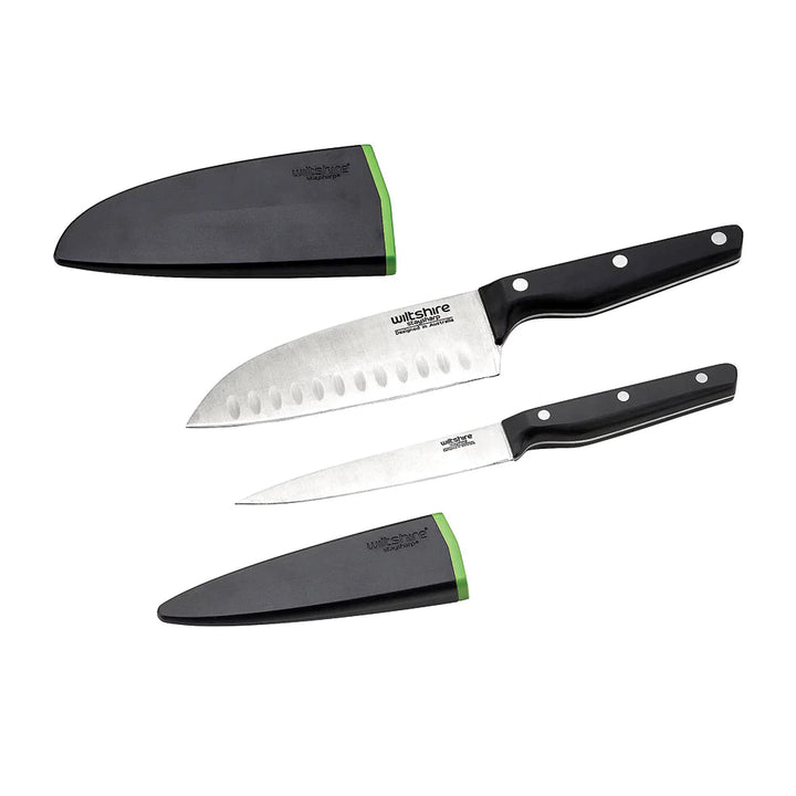 Wiltshire Staysharp Triple Rivet Duo Set Santoku & Utility Knife 2 Piece