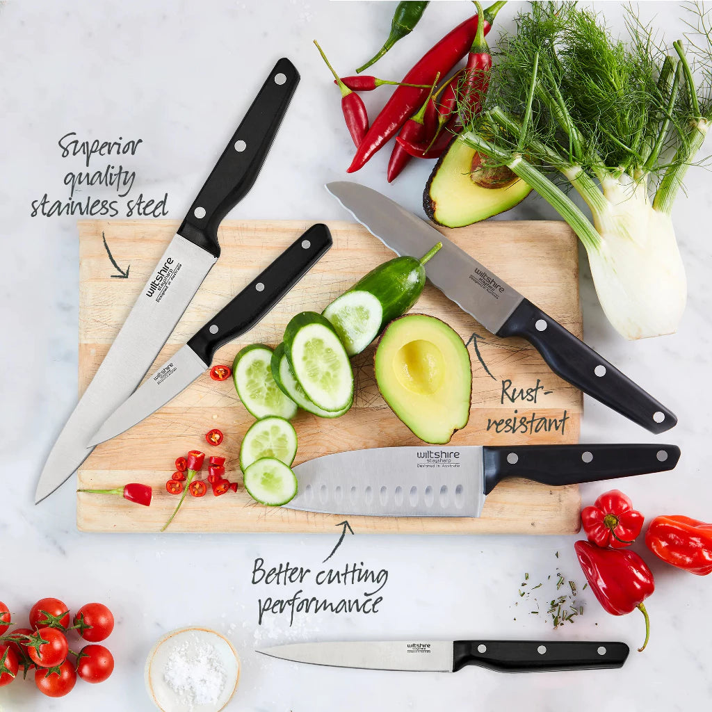 Wiltshire Staysharp Triple Rivet Knife Block Set 6 Piece