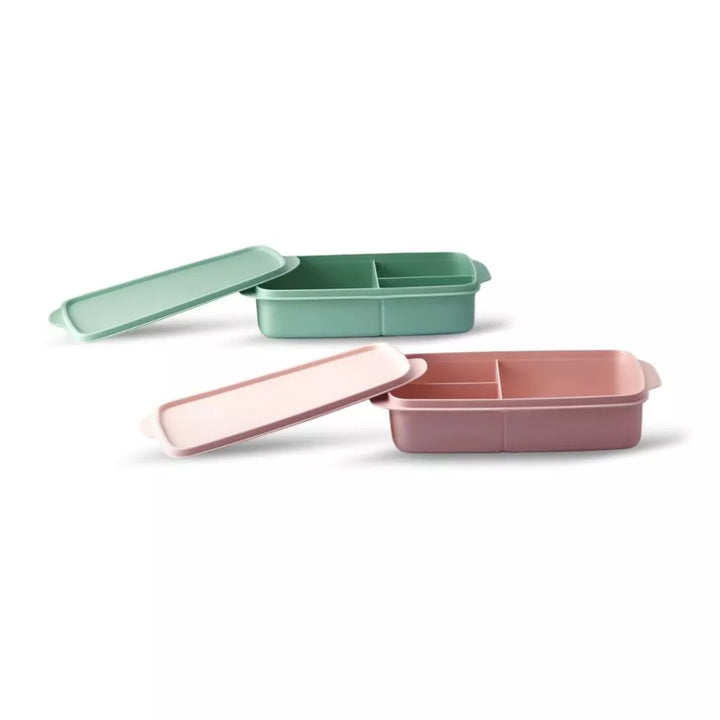 Tupperware Rectangular Divided Lunch Box (1L, Pink) TP0025 - image 3