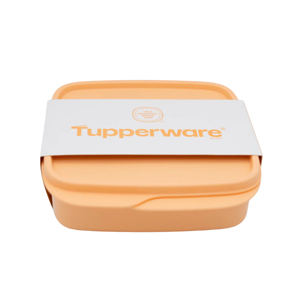Tupperware Square Divided Lunch Box (550ml, Peach) TP0027 - image 3