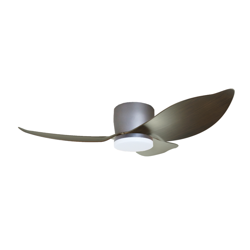 Mistral Ceiling Fan-36",Hugger, (DC40,L24W) Solar36-WD/GY Wood/Grey