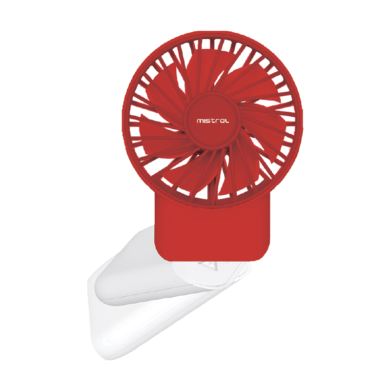 Mistral Mimica Cool Breeze Rechargeable USB Fan - Red White MRF500-RW - image 2