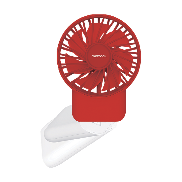 Mistral Mimica Cool Breeze Rechargeable USB Fan - Red White MRF500-RW - image 2