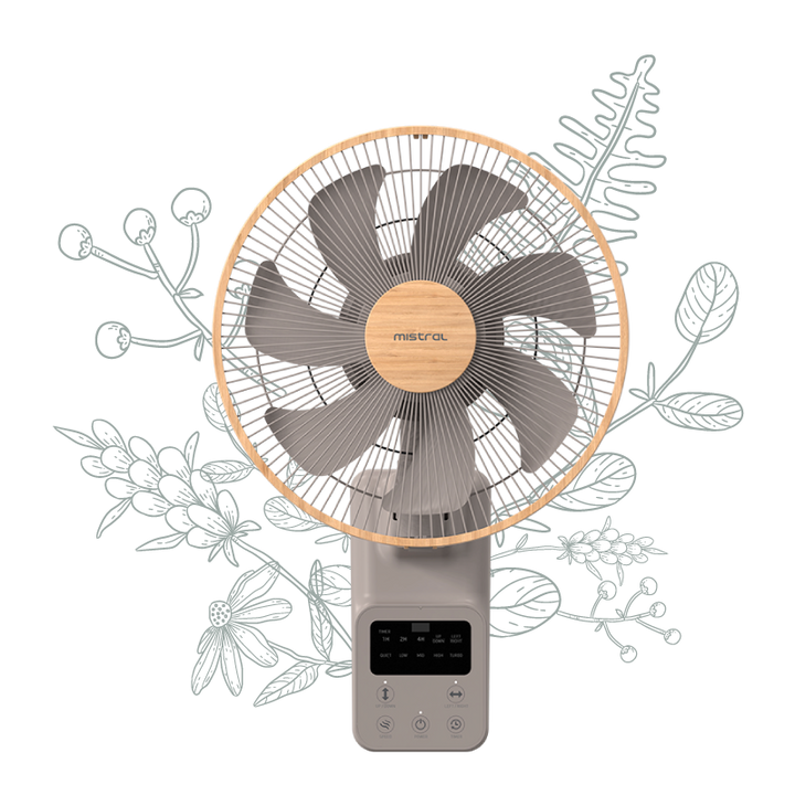 Greenleaf by Mistral 14" DC Wall Fan with Remote MWF1454DR-G