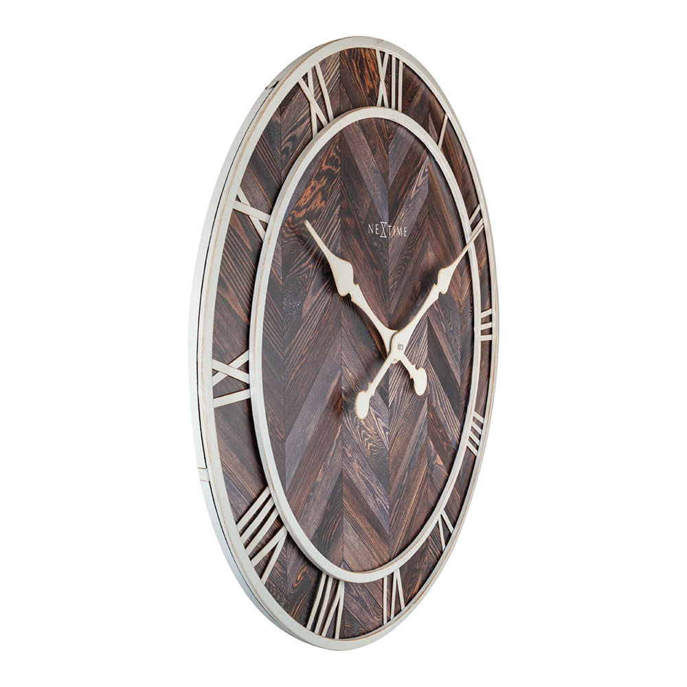 NeXtime Roman Vintage Wall Clock 58cm (Dark Brown)