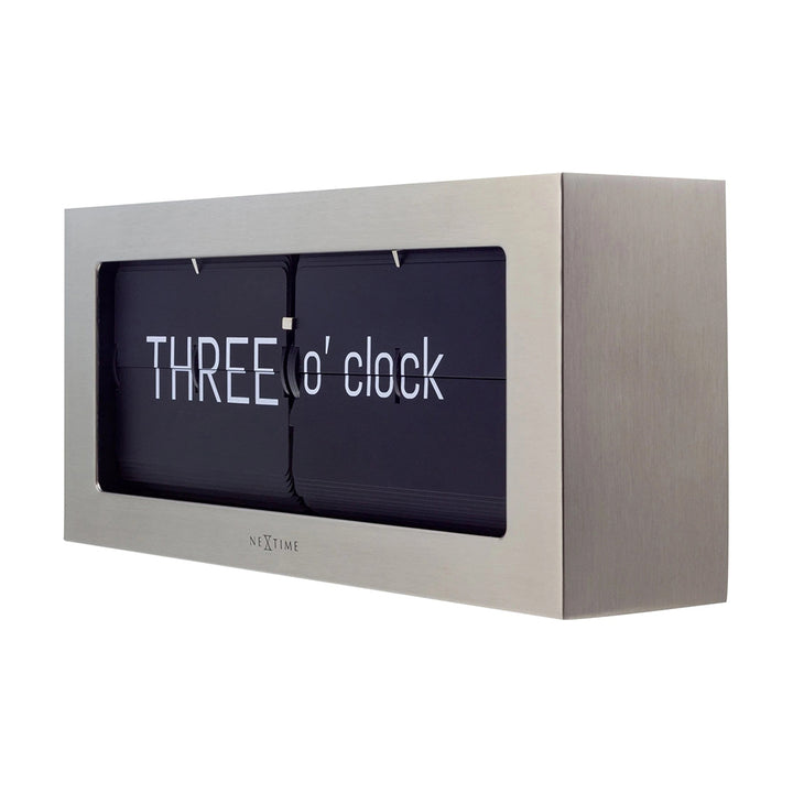 Jam Meja NeXtime Flip 16.7x36cm (Perak)