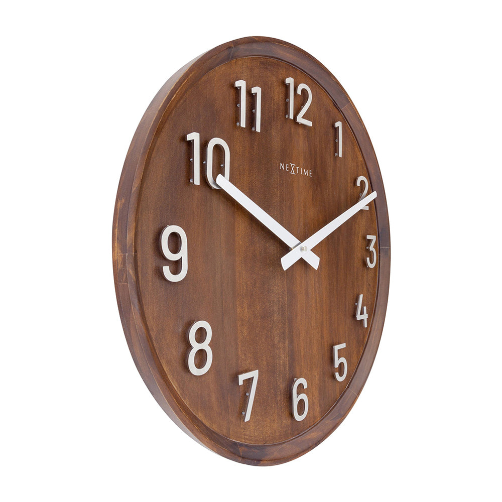Jam Dinding NeXtime Precious 50cm (Coklat)