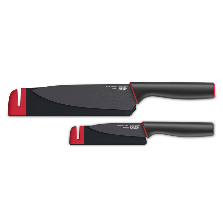 Joseph Joseph Slice&Sharpen Set Of 2 Knives With Sharpening Sheaths