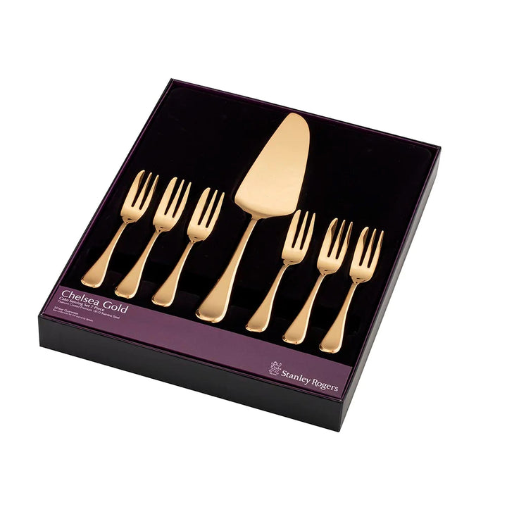 STANLEY ROGERS Chelsea Gold Cake Hidangan Set 7 Keping 
