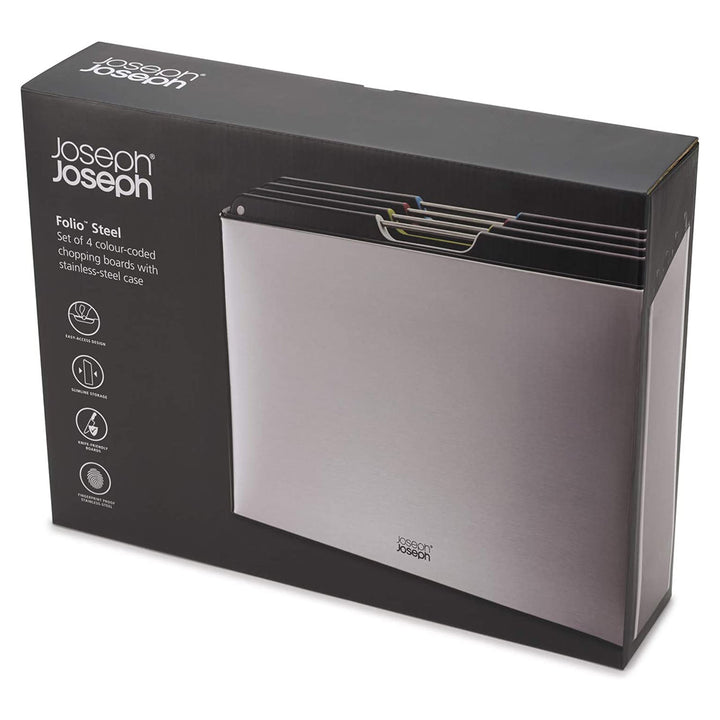 Joseph Joseph Folio Steel 4-Piece Chopping Board Set - Stainless Steel