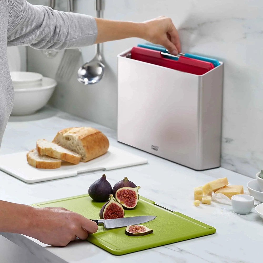 Joseph Joseph Folio 4-Piece Chopping Board Set Large - Silver