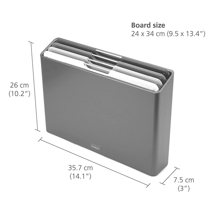 Joseph Joseph Folio 4-Piece Chopping Board Set Large - Silver