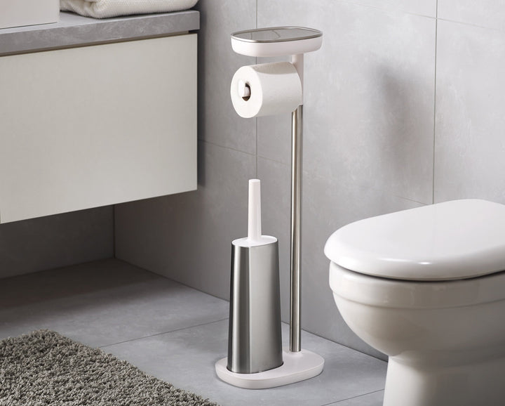 Joseph Joseph EasyStore Plus Toilet Paper Holder with Flex Steel Toilet Brush 3