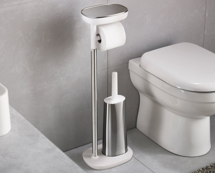 Joseph Joseph EasyStore Plus Toilet Paper Holder with Flex Steel Toilet Brush 2