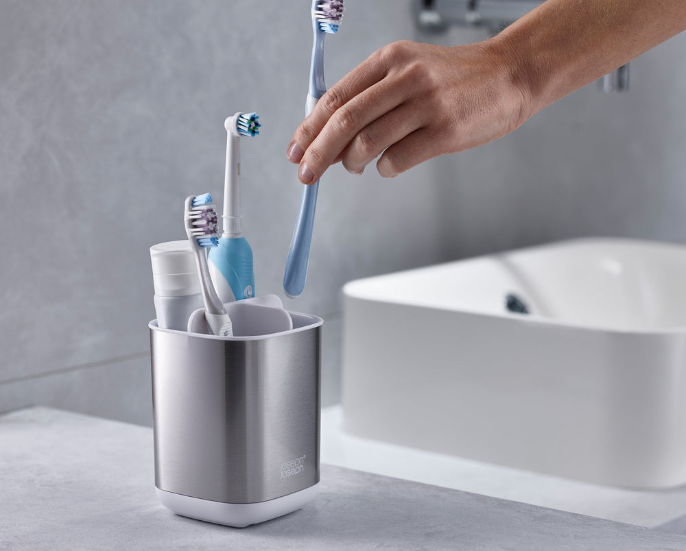 Joseph Joseph EasyStore Steel Toothbrush Holder 2