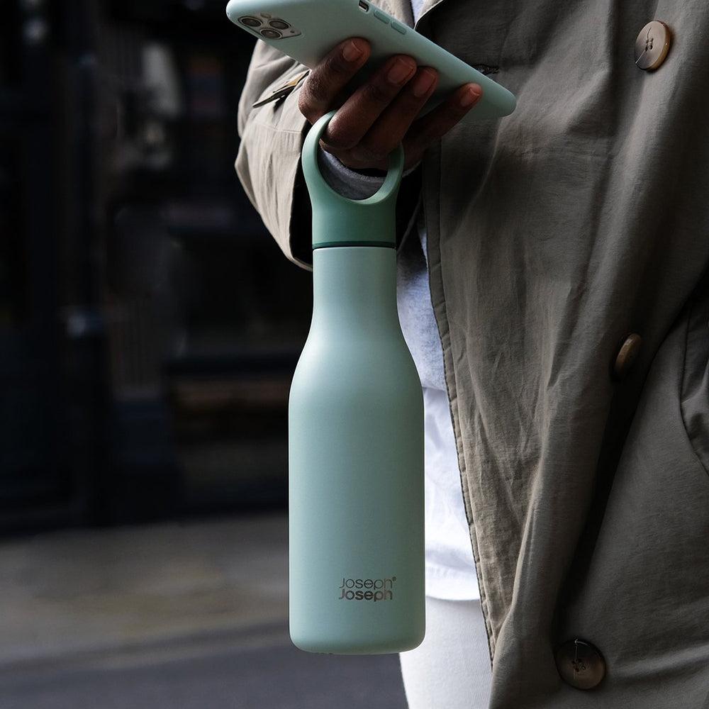 Joseph Joseph Loop 500ml Stainless-Steel Vacuum Insulated Water Bottle (Green)