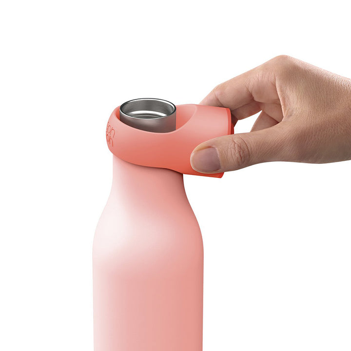 Botol Air Tertebat Vakum Keluli Tahan Karat Joseph Joseph Gelung 500ml (Karang)