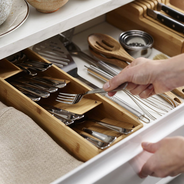 Joseph Joseph Drawerstore Bamboo Compact Cutlery Organiser