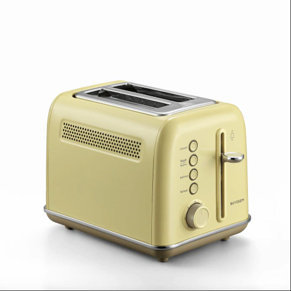 Buydeem 2-Slice Toaster, Kuning Lembut 