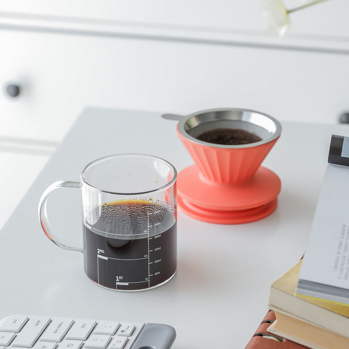 BUYDEEM Coffee Dripper Set, Vivid Orange
