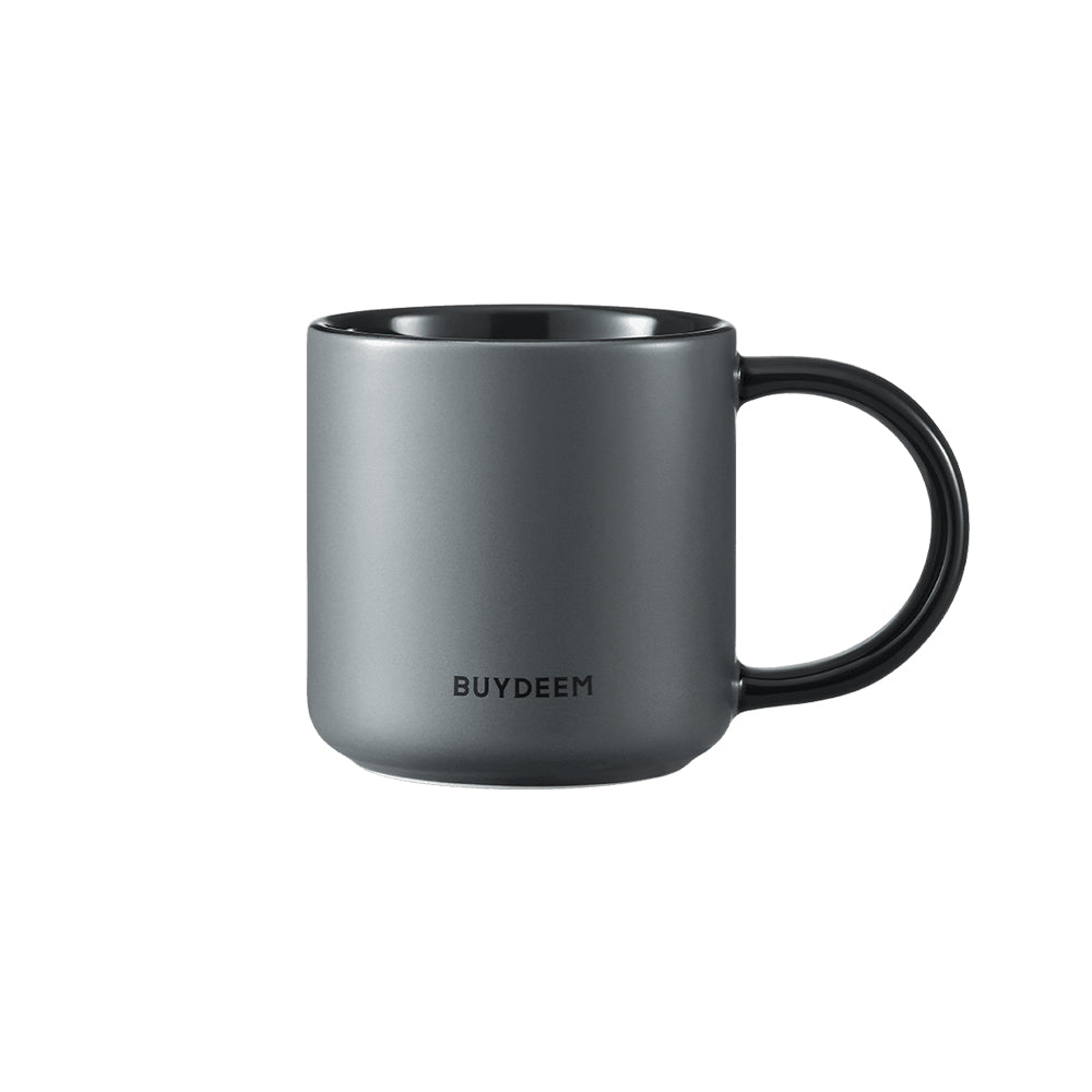 BUYDEEM Mug Seramik, Kelabu Gelap 