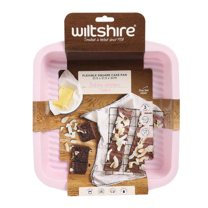 WILTSHIRE Bend N Bake Silicone Square Cake Pan