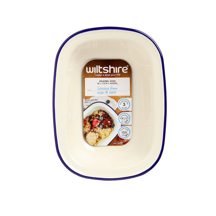 WILTSHIRE Enamel Oblong Pie Dish 400ml