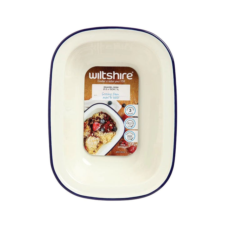 WILTSHIRE Pinggan Pai Bujur Enamel 1L 