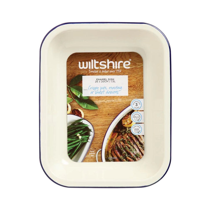 WILTSHIRE Enamel Oblong Pie Dish 1.5L
