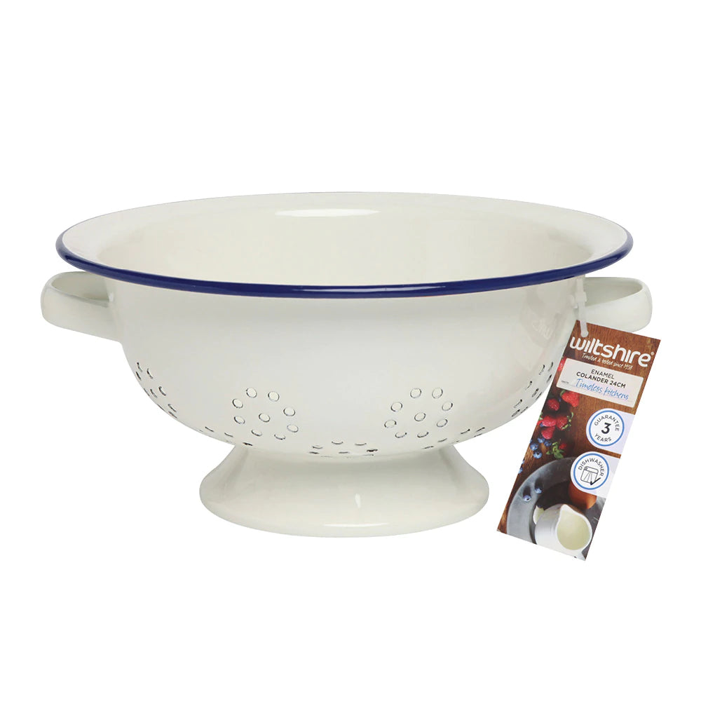 WILTSHIRE Enamel Colander 24cm