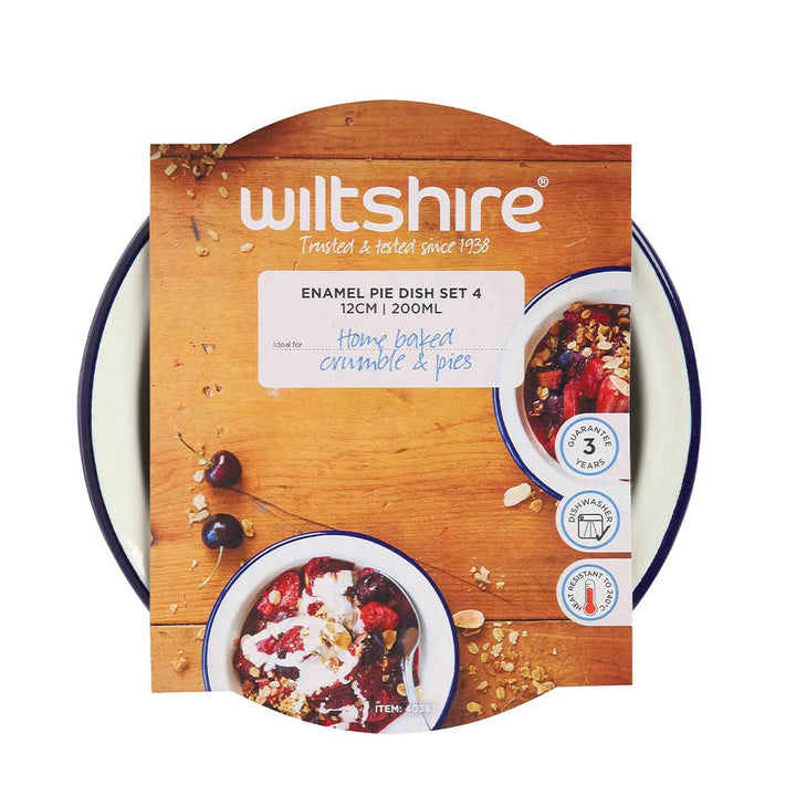 WILTSHIRE Enamel Pie Bulat Set 4pc 