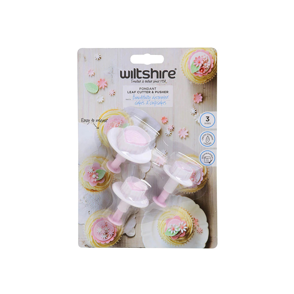 WILTSHIRE Set Pemotong &amp; Penolak Daun Fondant 3pc