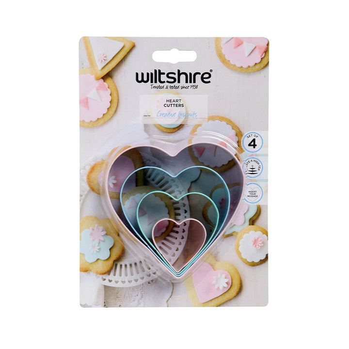 WILTSHIRE Pemotong Kuki Berbentuk Hati 4pc