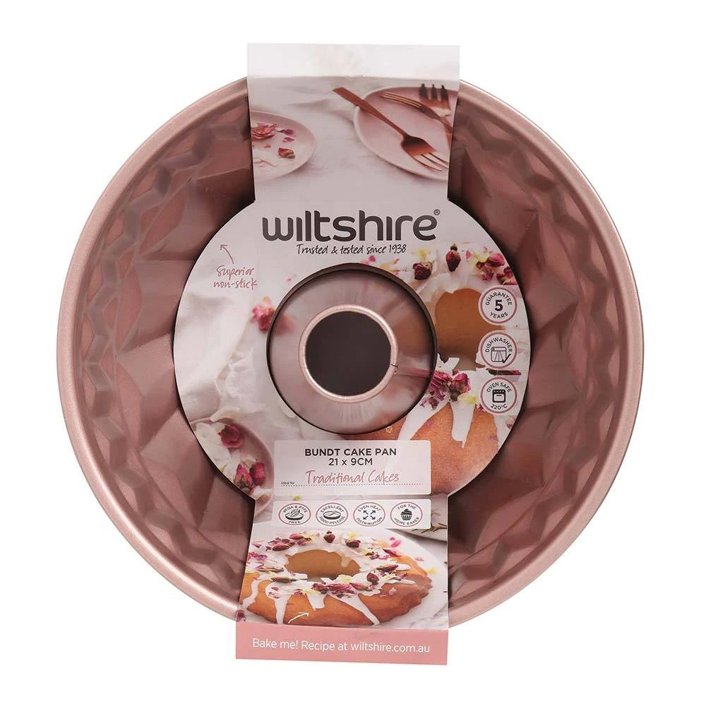 WILTSHIRE Rose Gold Elegant Bundt Pan 21cm