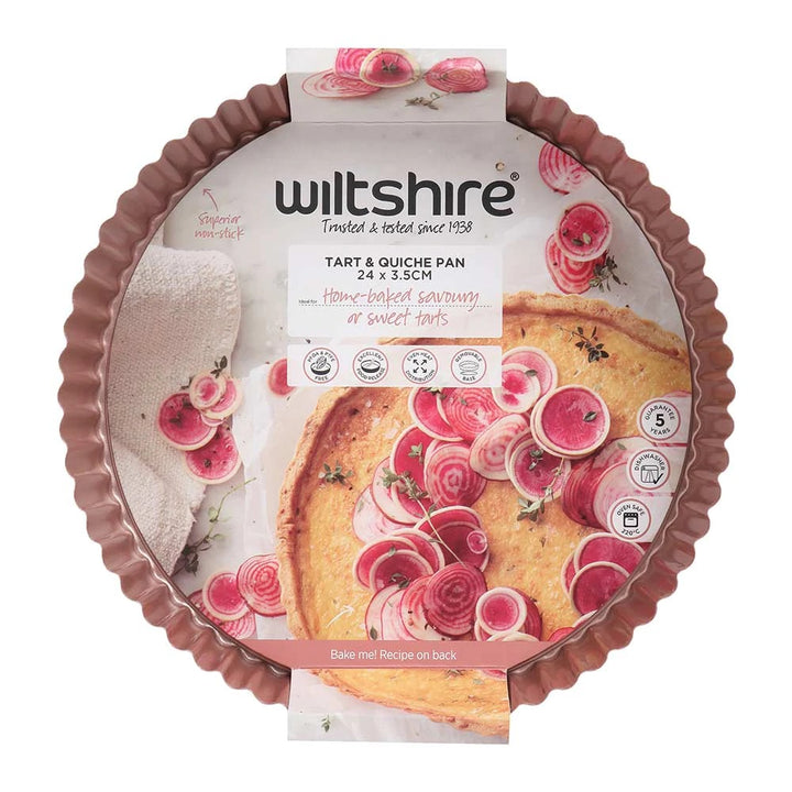 WILTSHIRE Rose Gold Elegant Quiche Pan 24cm