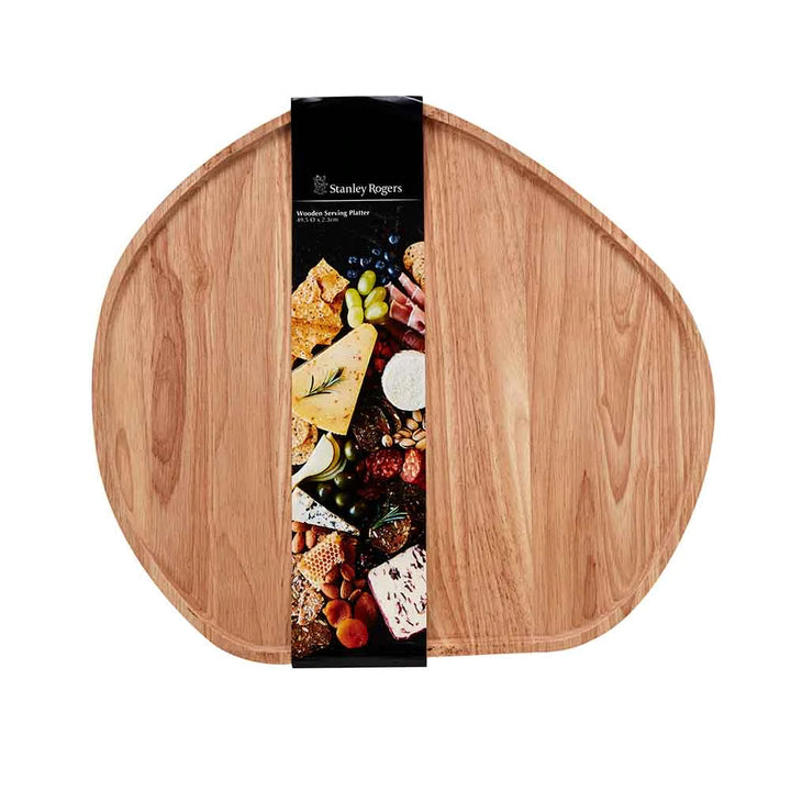 STANLEY ROGERS Large Wooden Serving Platter Round 49.5cm