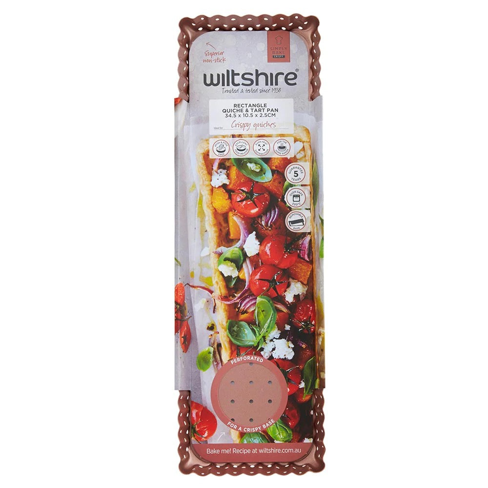 WILTSHIRE Kuali Tart Berlubang Rose Gold 34.5cm