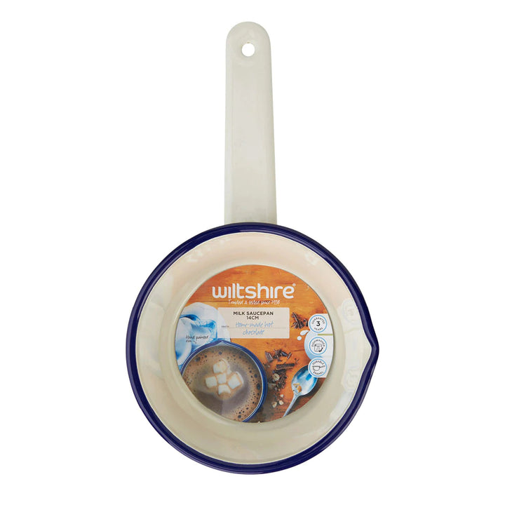 WILTSHIRE Enamel Milk Pan 14cm