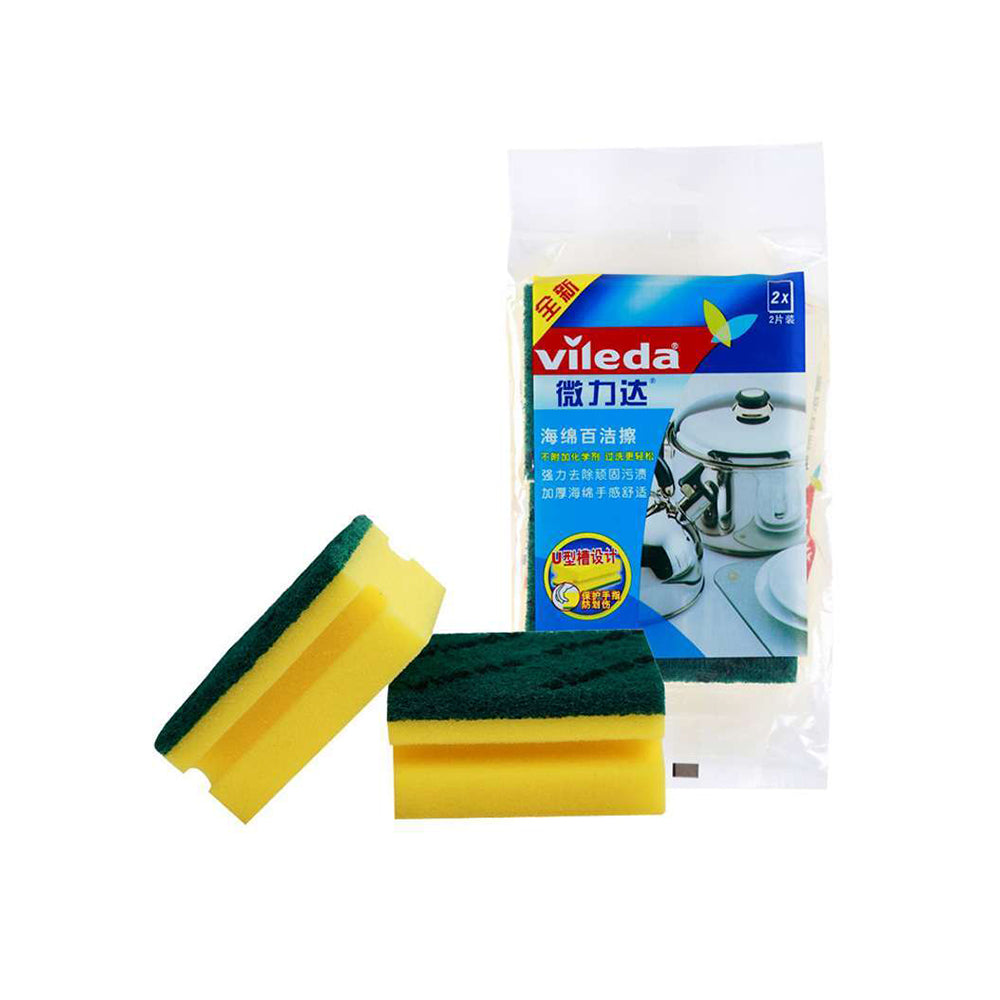 VILEDA Heavy Duty Safe Grip Scourer 2pc
