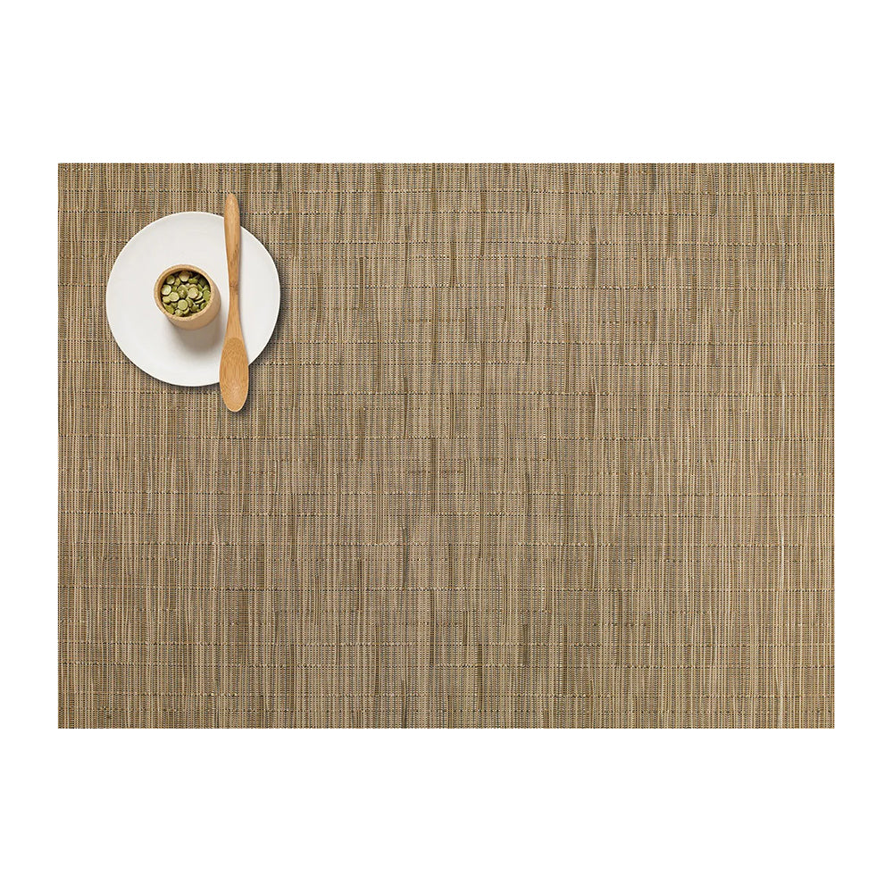 CHILEWICH TerraStrand Microban Bamboo Woven Table Mat 36 x 48 cm, Camel