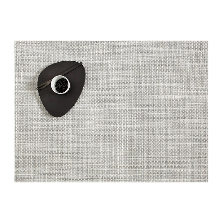 CHILEWICH TerraStrand Microban Basketweave Woven Table Mat 36 x 48 cm, Silver