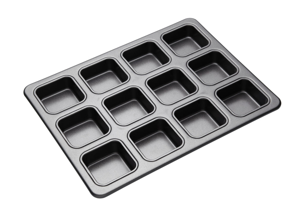 MASTERCLASS Non-Stick 12 Holes Sq Brownie Pan (34X26Cm)