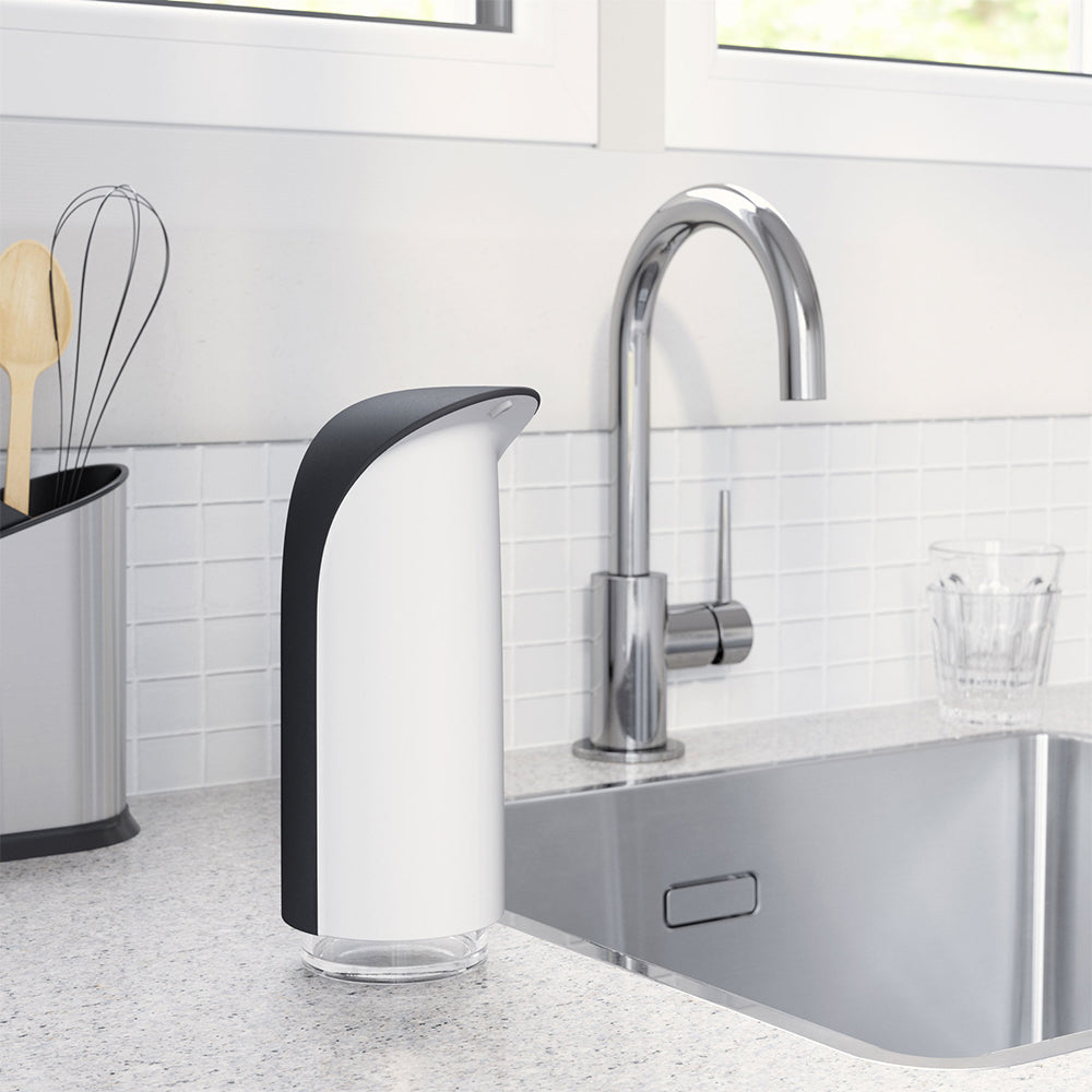 UMBRA Emperor Automatic Soap Dispenser 255ml, Hitam/Putih