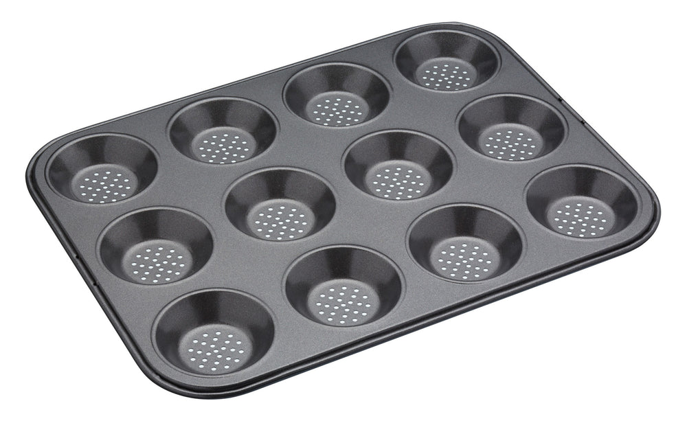 MASTERCLASS Crusty Bake Non-Stick 12 Holes Baking Pan - 32X24Cm
