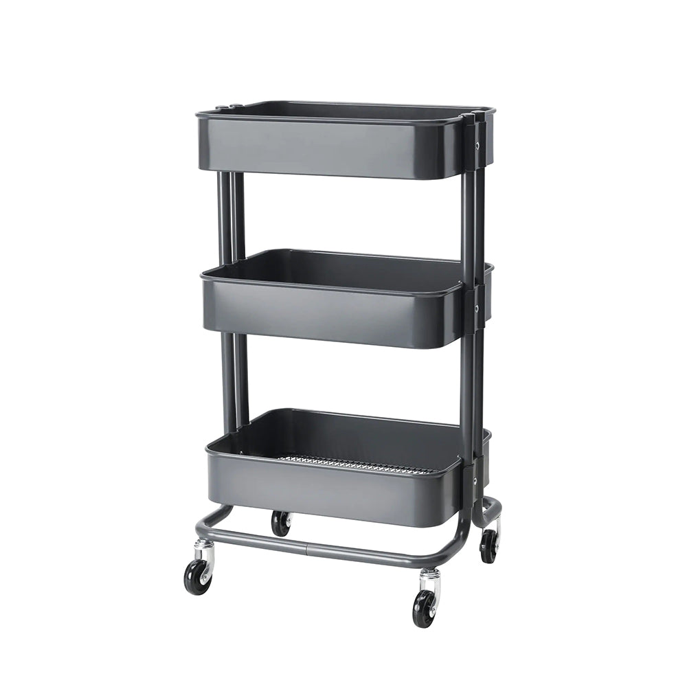 RENE Household 3 Tier Storage Pushing Cart E70480